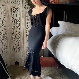 Bustier milkmaid midi dress